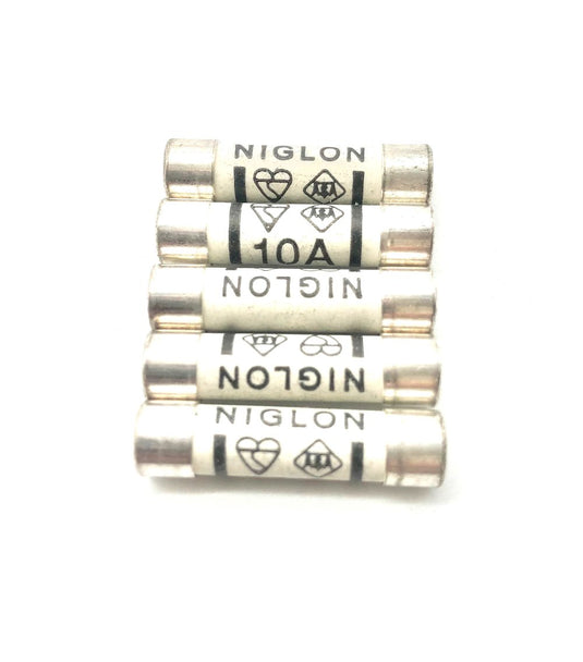 pack of 5 10 amp fuse for plugs ceramic fuses 25mm