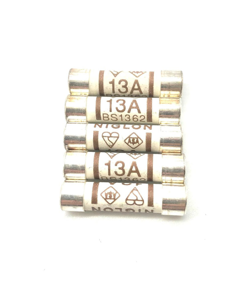 Load image into Gallery viewer, pack of 5 13 amp fuse for plugs ceramic fuses 25mm