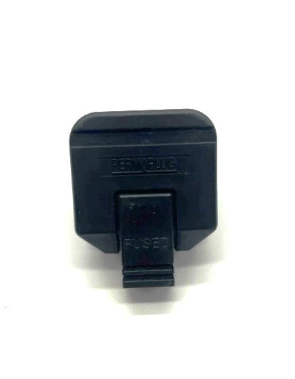 3 pin plug top black rewireable reverse