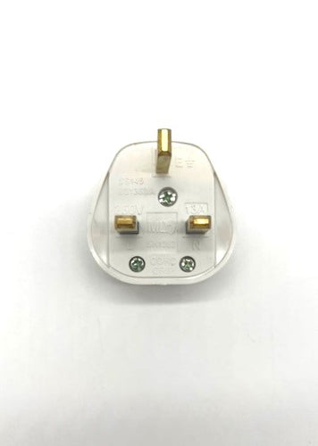 3 pin plug top white rewireable