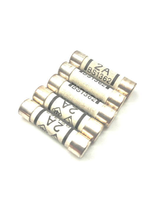 pack of 5 2 amp fuse for plugs ceramic fuses 25mm