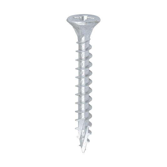 C2 Strong-Fix Woodscrew 6.0 x 50mm – silver twin-cut exterior screw for structural timber applications