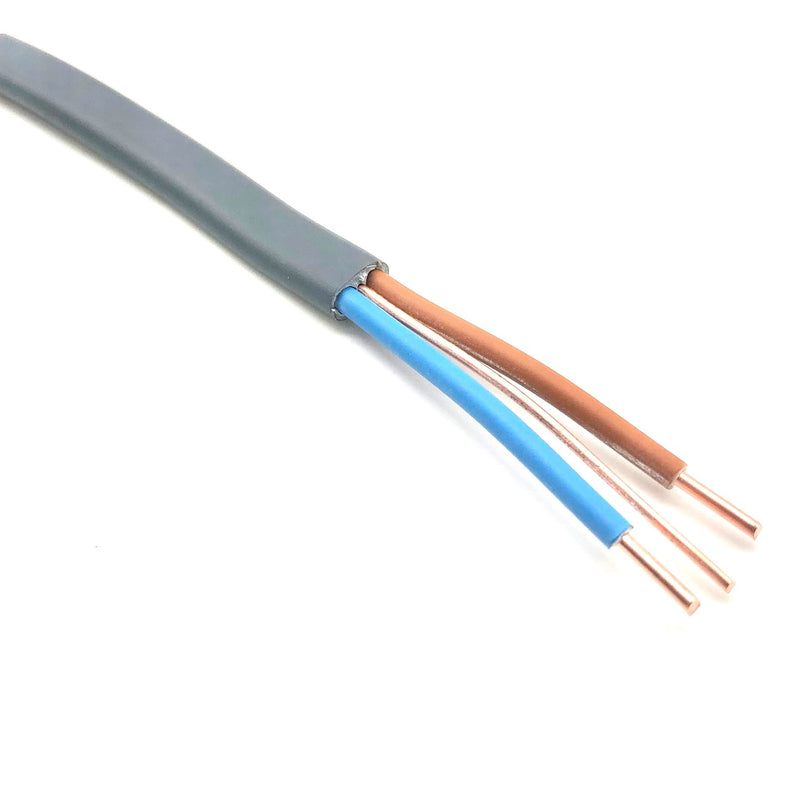 Load image into Gallery viewer, 2.5mm twin & earth cable 6242y grey flat