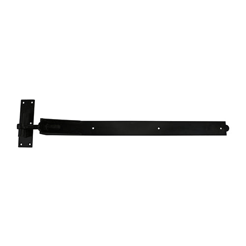 Hook & Band Plate Hinge Pair - Adjustable Black