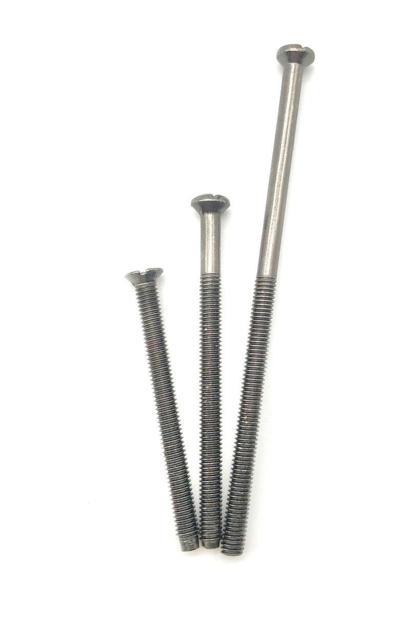 Load image into Gallery viewer, 40mm, 50mm and long 75mm black nickel electrical screws