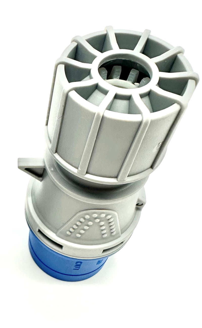 Load image into Gallery viewer, Blue 240v caravan hook up connector plug industrial gland entry