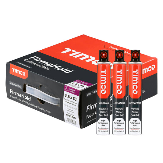 timco firmahold collated framing nails with fuel cells 63mm