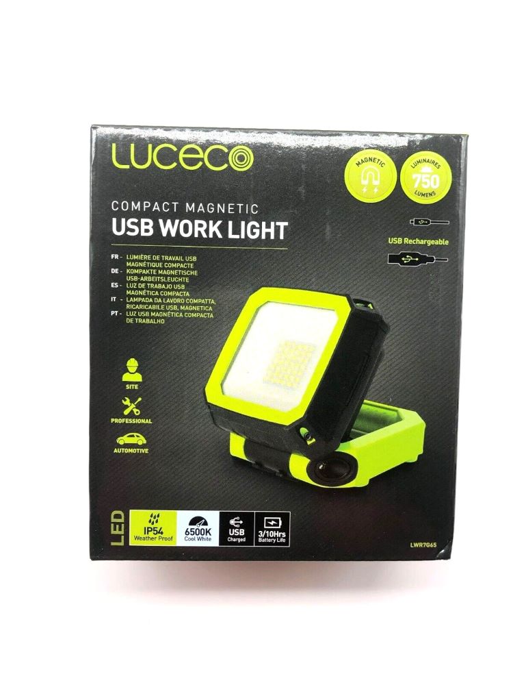 Load image into Gallery viewer, Compact rechargable magnetic worklight usb with charging cable with box packaging
