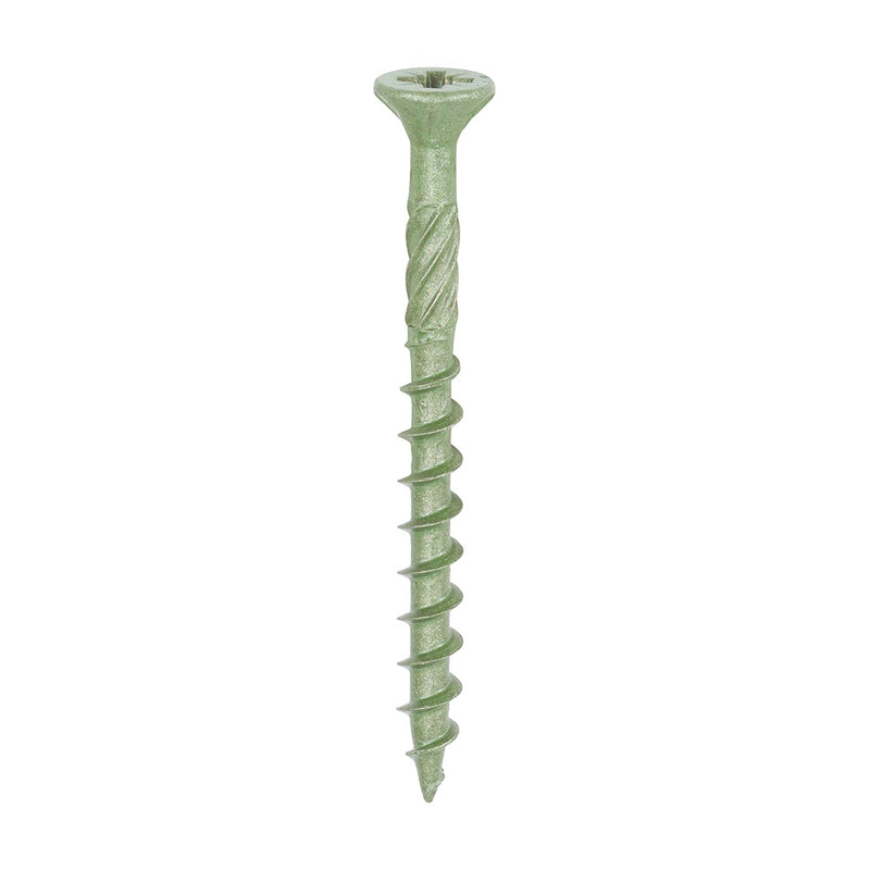 Load image into Gallery viewer, Single professional green coated deck screw for decking, fencing and woodwork outdoors 4.5mm x 50mm
