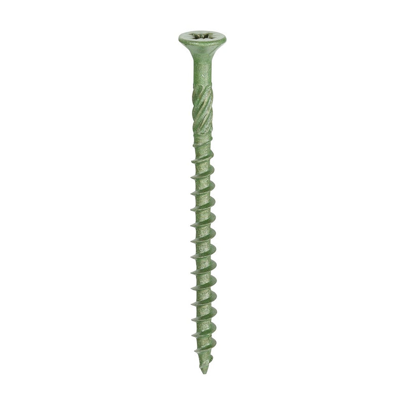 Load image into Gallery viewer, Single professional green coated deck screw for decking, fencing and woodwork outdoors 4.5mm x 60mm