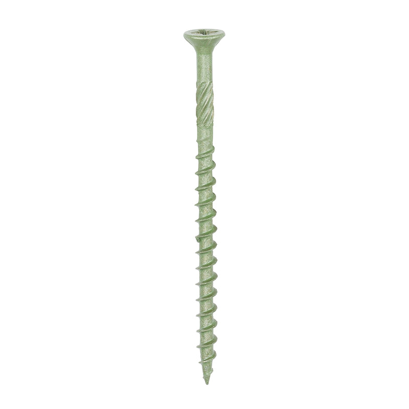Load image into Gallery viewer, Single professional green coated deck screw for decking, fencing and woodwork outdoors 4.5mm x 70mm
