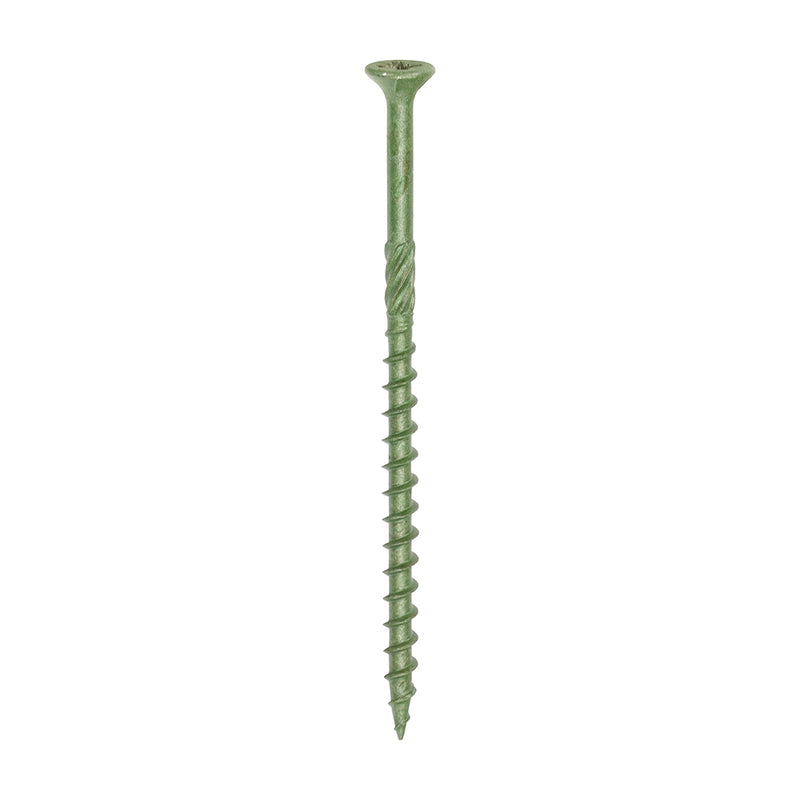 Load image into Gallery viewer, Single professional green coated deck screw for decking, fencing and woodwork outdoors 4.5mm x 80mm
