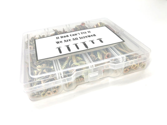 multi-purpose woodscrew assortment kit boxed fathers day birthday day present idea toolbox shed gift