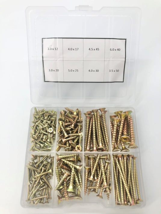 wood screw assortment set boxed if dad cant fix it we are all screwed fathers day tool kit idea open pack