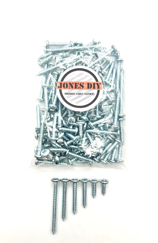 self tapping screw assortment pack with jones diy logo no.10 gauge with different lengths