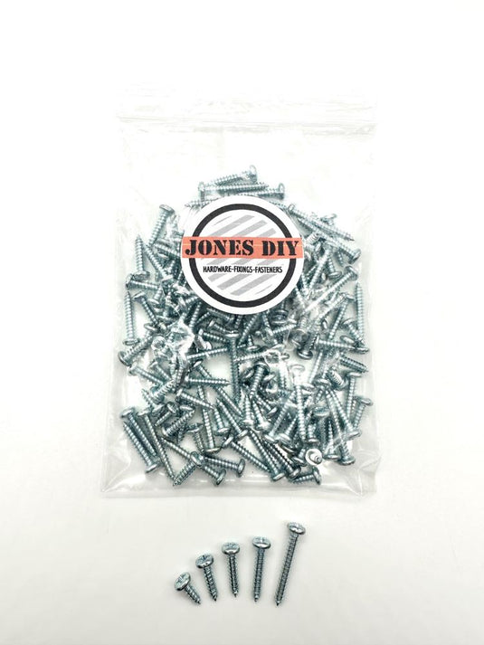 self tapping screw assortment pack with jones diy logo no.8 gauge with different lengths