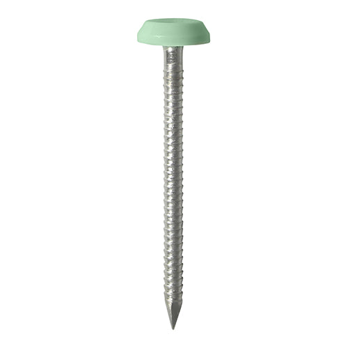 65mm Green uPVC Poly Top Nails Stainless Steel