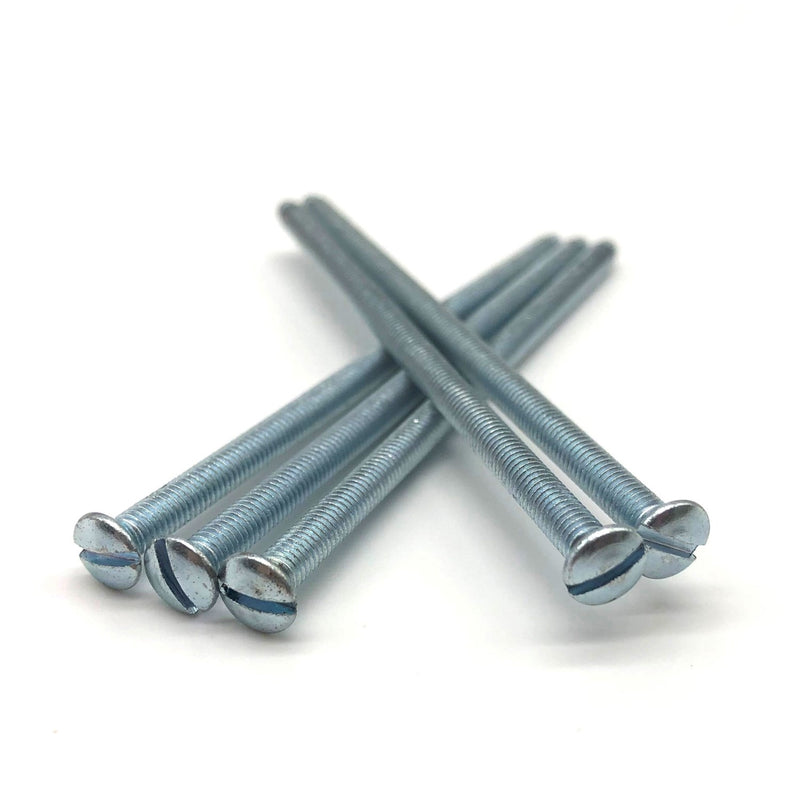 Load image into Gallery viewer, M3.5 extra long silver electrical socket screws 3.5mm 75mm electrical screw raised head countersunk