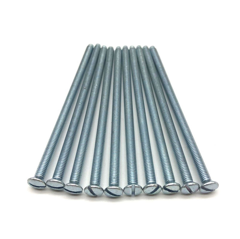 Load image into Gallery viewer, M3.5 silver electrical socket screws extra long 3.5mm 75mm electrical screw raised head countersunk bundle