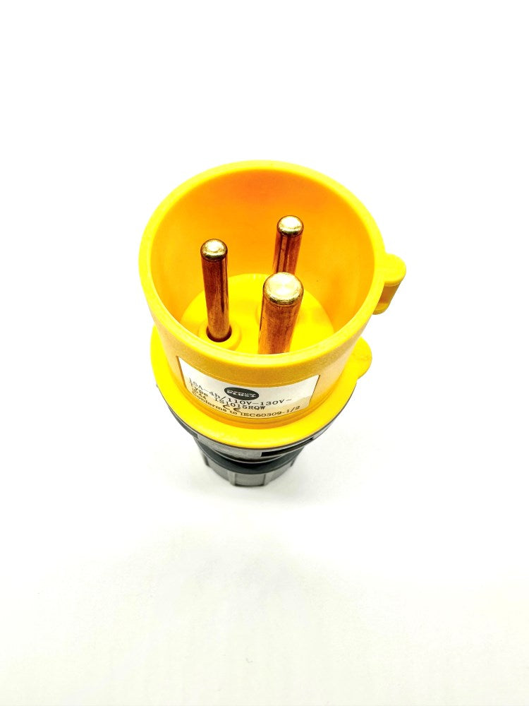 Load image into Gallery viewer, Yellow 110v industrial connector plug