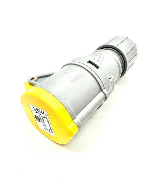 Yellow 110v industrial connector socket 16A amp