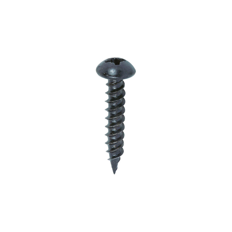 Load image into Gallery viewer, Blackjax black screw for wood round head pan head pozi drive woodscrew 10G 9.18mm x 1"