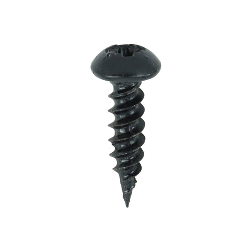 Blackjax black screw for wood round head pan head pozi drive woodscrew 8G 8mm x 5/8