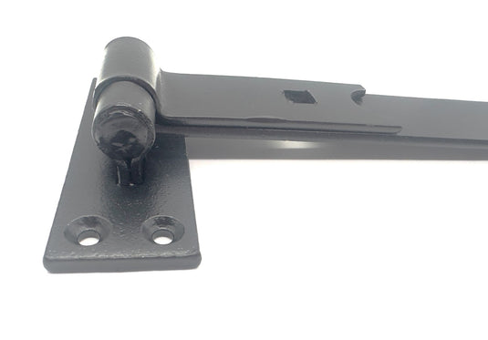 black straight hook & band hinge heavy duty