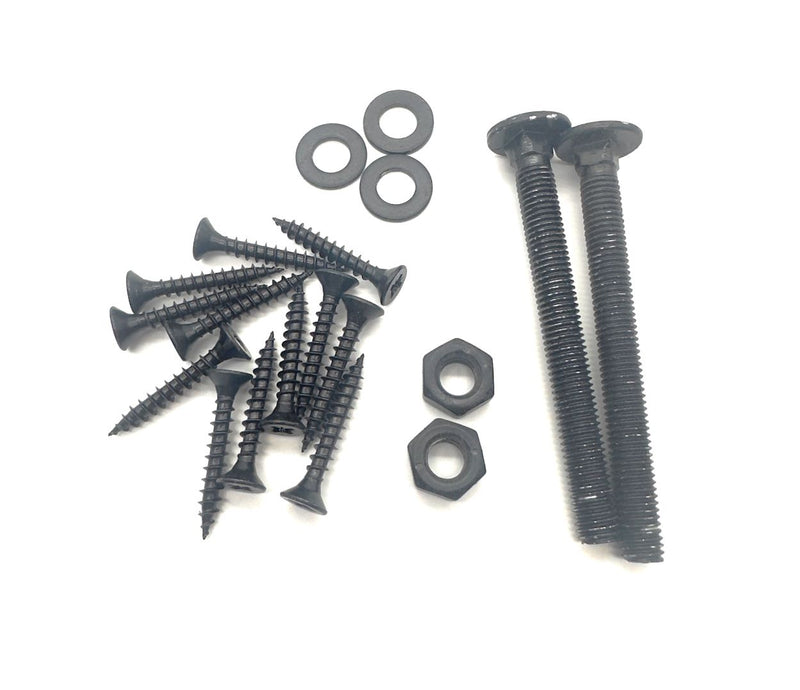 Load image into Gallery viewer, straight hook and band heavy duty fixings black screws, coach bolts, nuts and washers