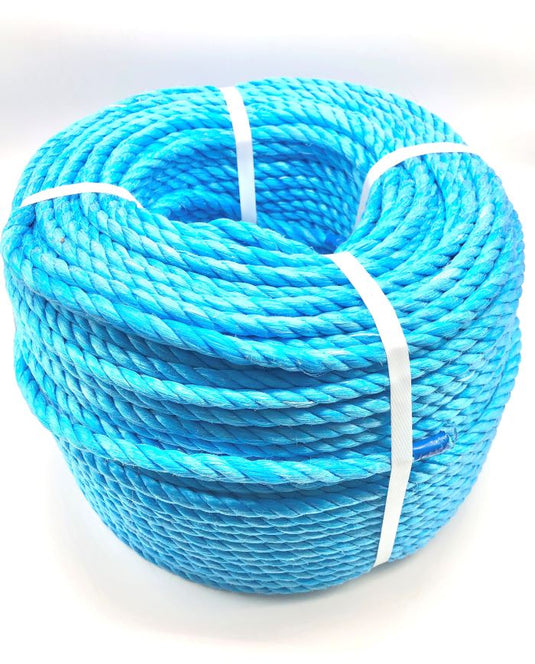 heavy duty strong blue polypropylene marine rope coil 220m 100m 50m 10mm