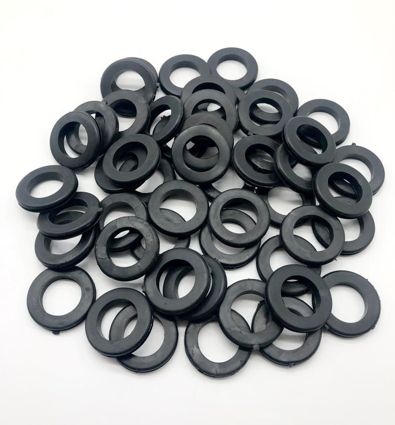 Load image into Gallery viewer, 25mm rubber back box grommet open