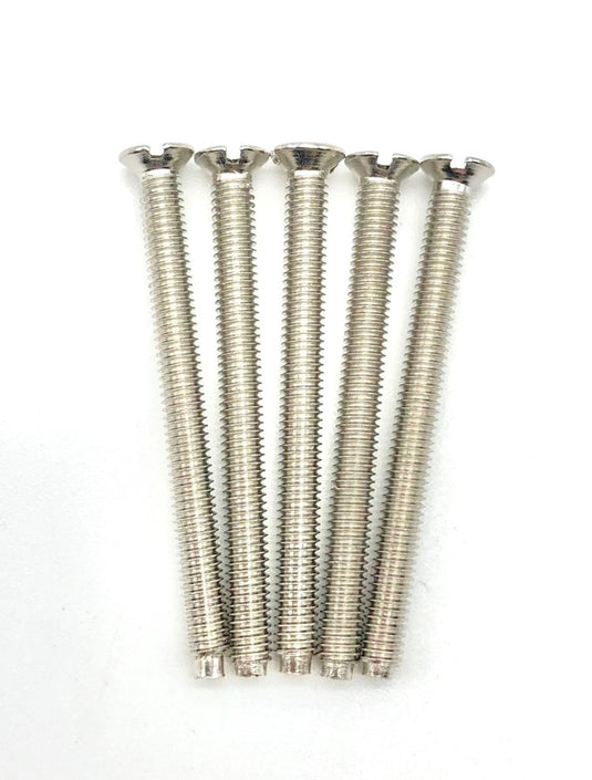 Chrome Silver M3.5 electrical socket screws 3.5mm 40mm electrical screw flat head