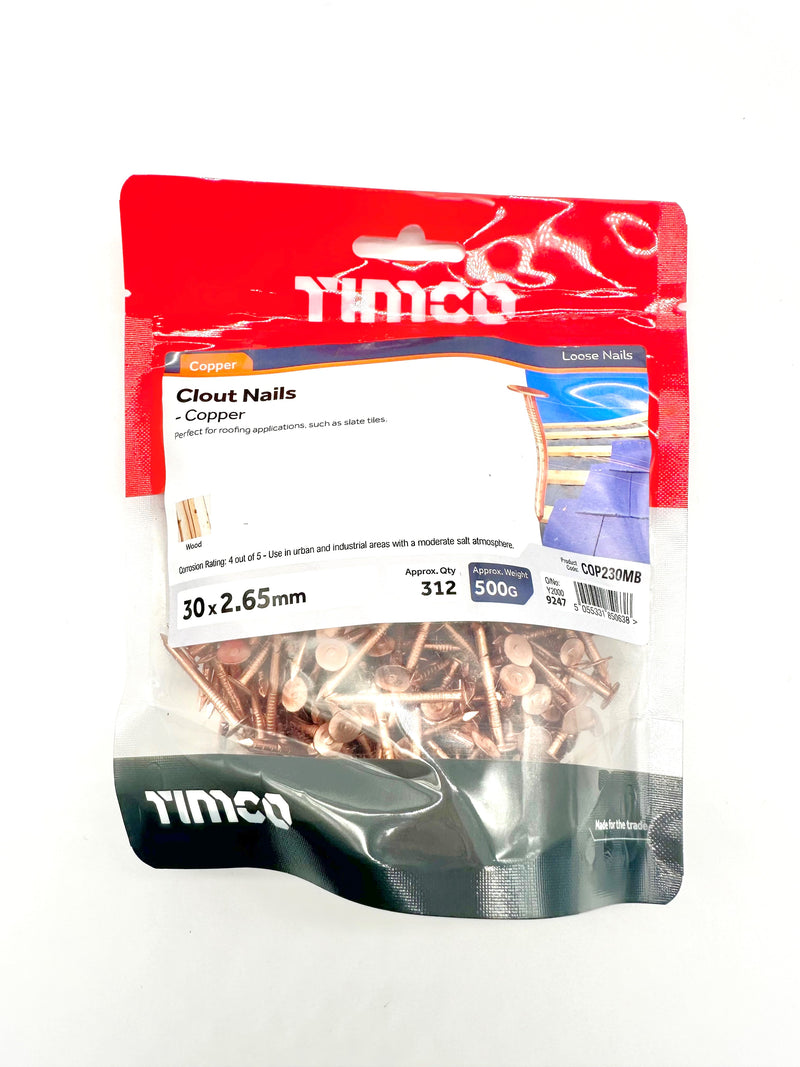 Load image into Gallery viewer, copper clout nails bag 30mm