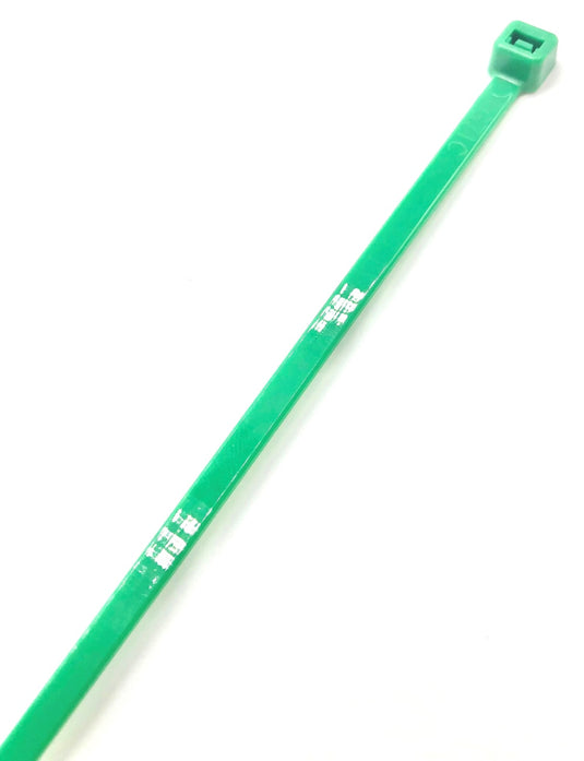 single long green cable tie