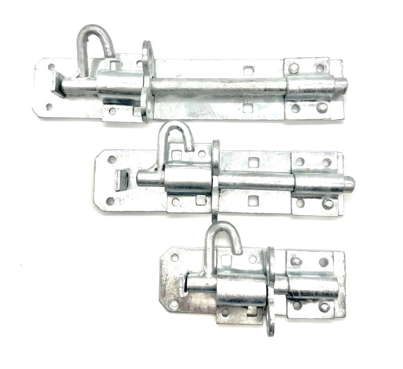 Load image into Gallery viewer, hot dipped galvanized pad bolt slide bolts 4" 6" 8"