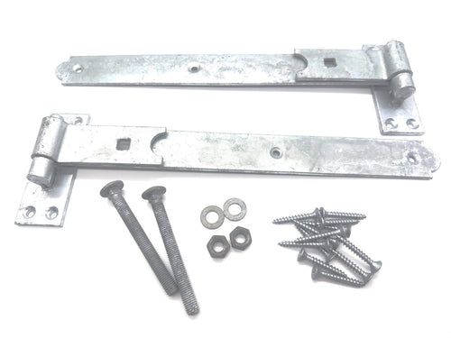 heavy duty galvanised straight hook and band hinges with fixing kit