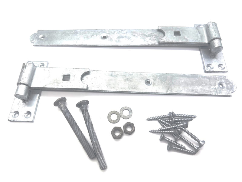 Load image into Gallery viewer, heavy duty galvanised straight hook and band hinges with fixing kit