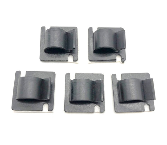 10mm black self-adhesive cable clips for car and dash cam