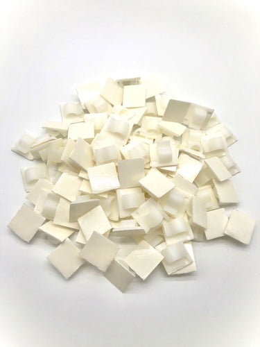 10mm white sticky cable clips
