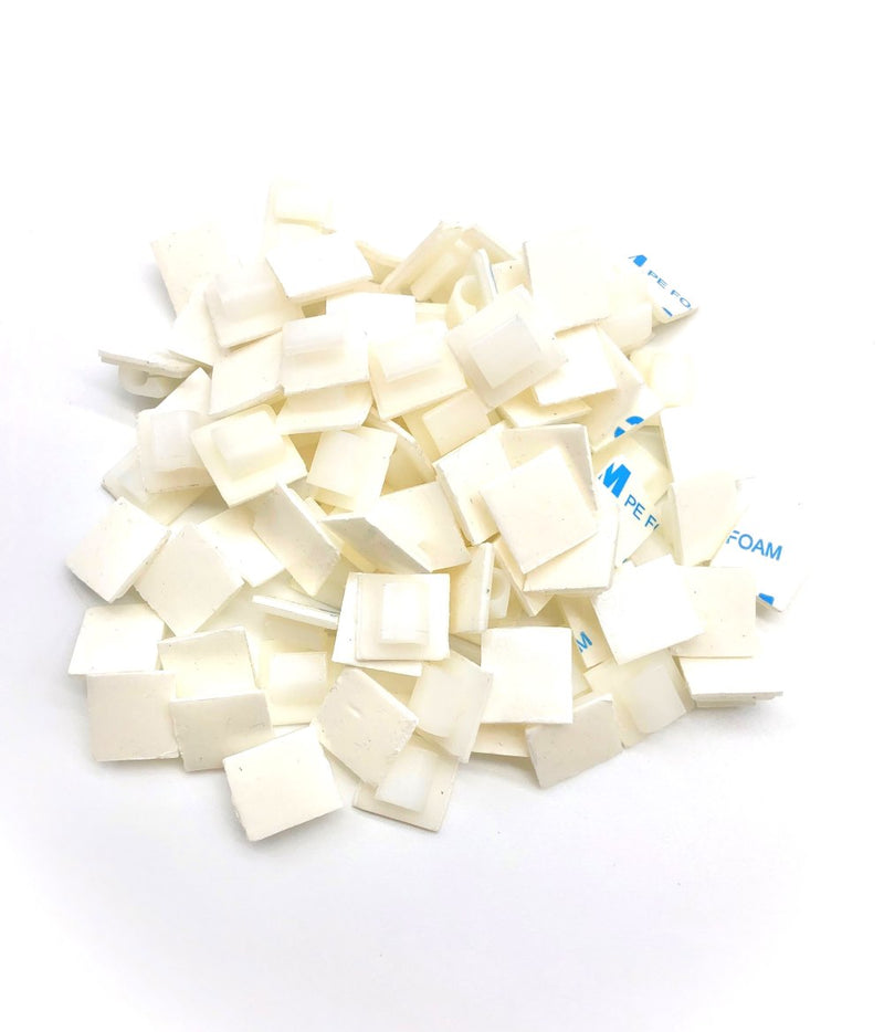 Load image into Gallery viewer, 6mm white sticky cable clips