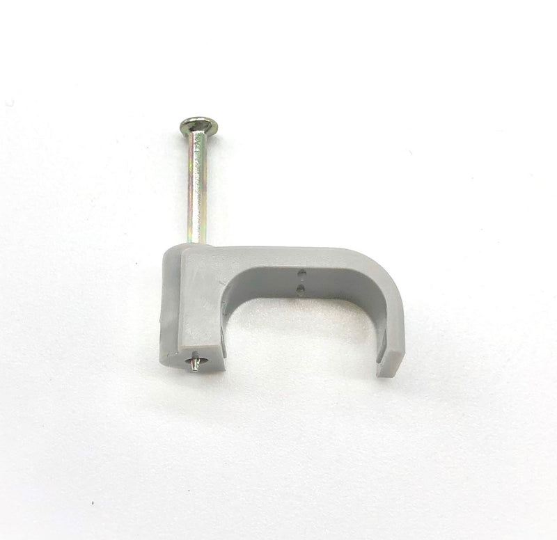 Load image into Gallery viewer, 10mm cable clip for twin and earth cable flat grey single clip