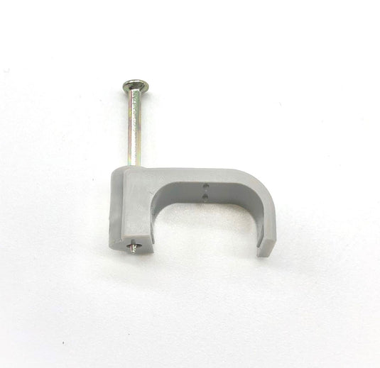 10mm cable clip for twin and earth cable flat grey single clip
