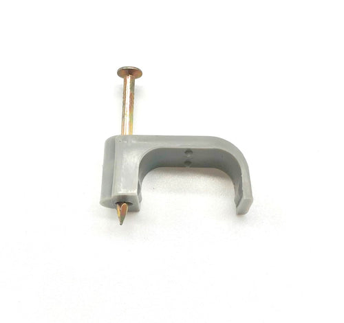 16mm cable clip for twin and earth cable flat grey single clip