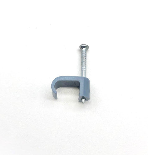 2.5mm cable clip for twin and earth cable flat grey single clip