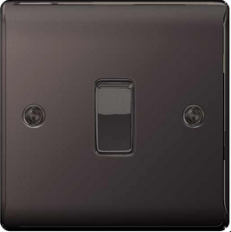 BG Nexus Light Switch 1G 2W Black Nickel - NBN12