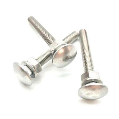 Coach bolts with nuts and washers