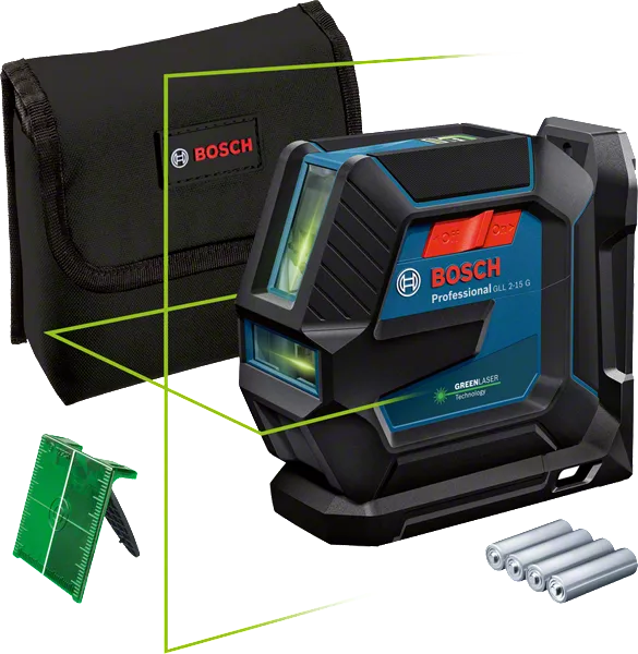 Bosch GLL 2-15 G Professional Green Line Laser with Mount