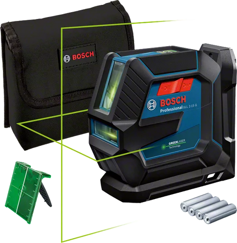 Bosch GLL 2-15 G Professional Green Line Laser with Mount