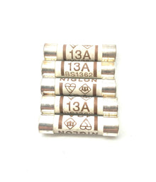 pack of 5 13 amp fuse for plugs ceramic fuses 25mm