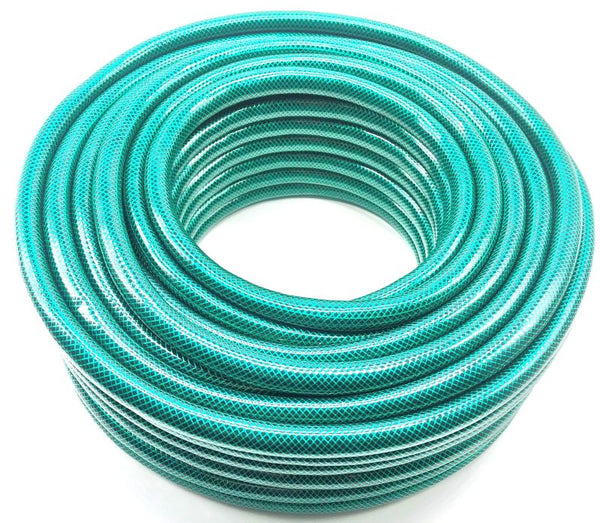Green/Black Garden Hose Coil 10M, 20M & 30M